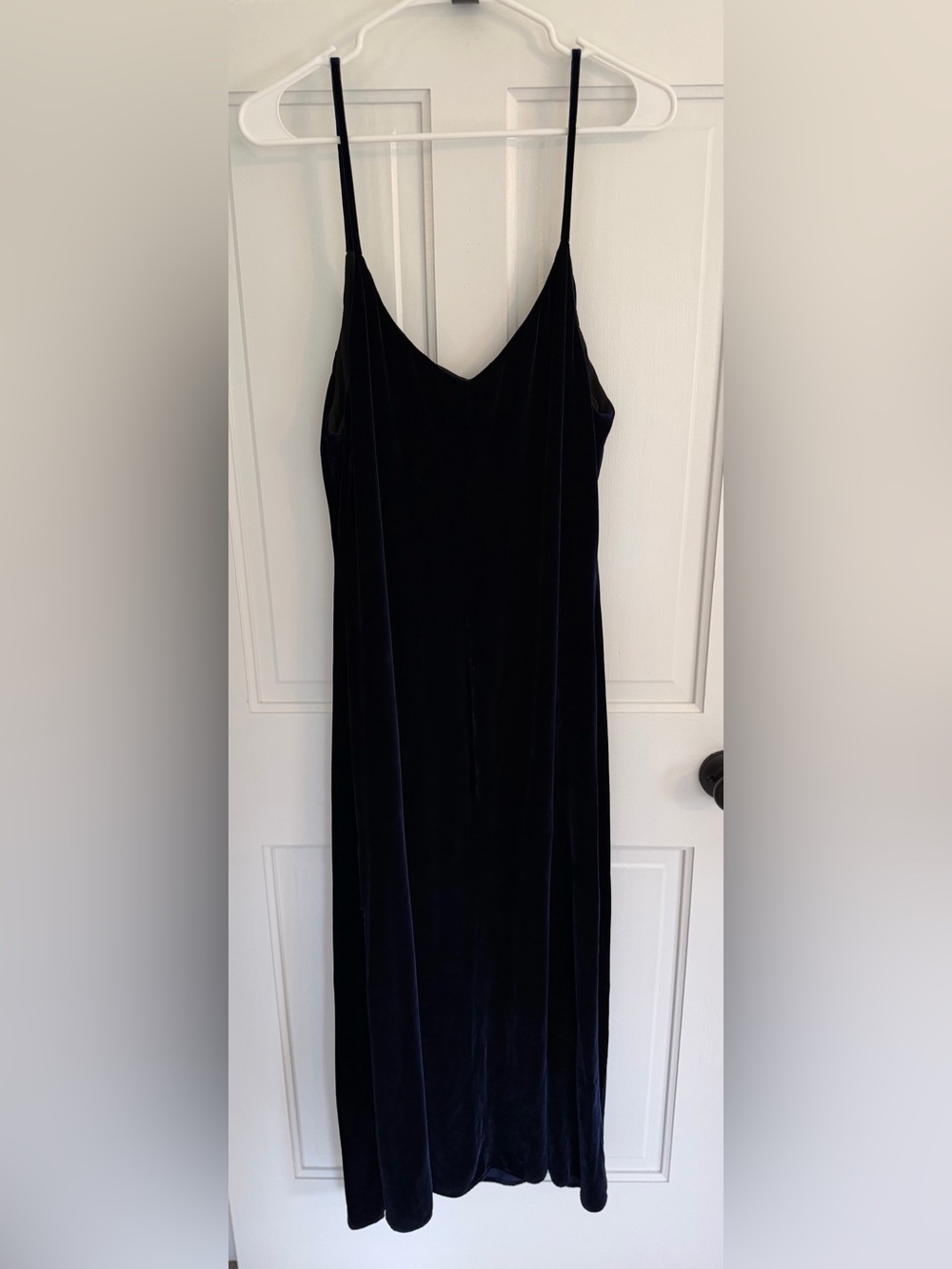 Reformation Navy Velvet Slip Maxi Dress - Picture 8 of 13